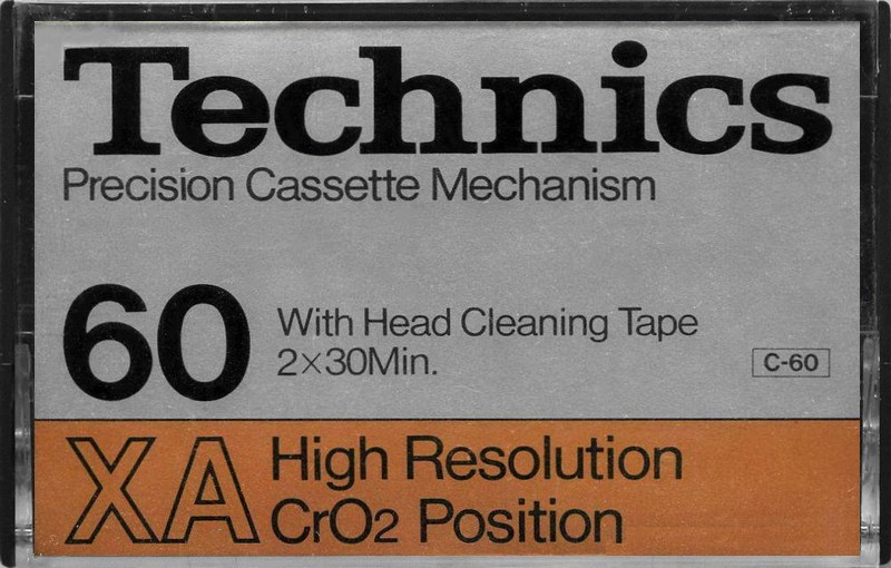 Compact Cassette Technics XA 60 "RT-60XA" Type II Chrome 1979 Europe