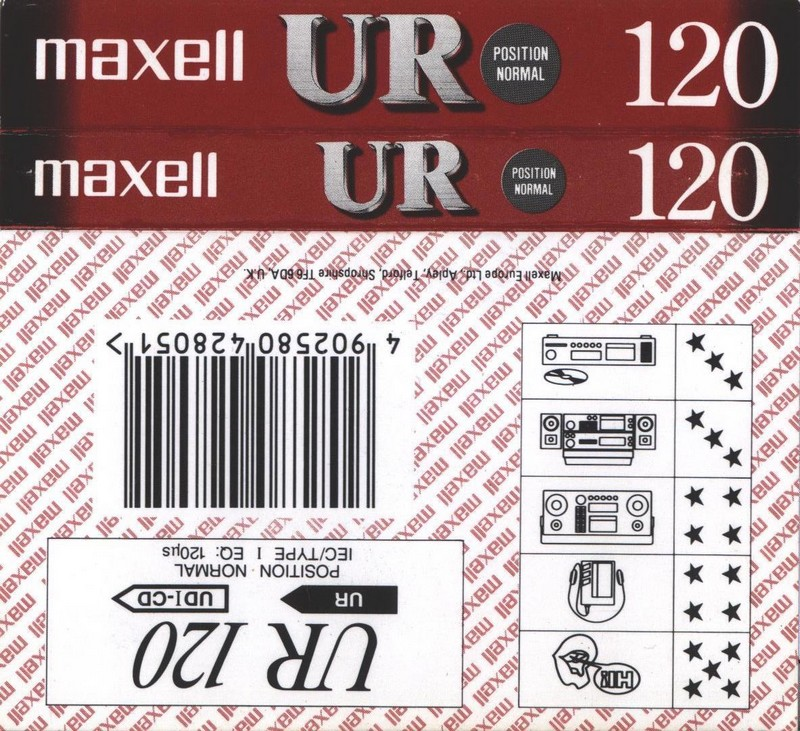 Compact Cassette Maxell UR 120 Type I Normal 1994 Europe