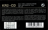 Compact Cassette Sunkai KR2-CD 90 Type II Chrome 1992 Europe