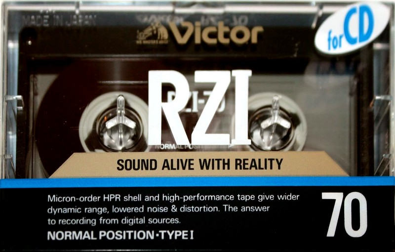 Compact Cassette Victor RZI 70 "RZ1-70" Type I Normal 1989 Japan
