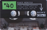 Compact Cassette Sony CDix I 40 "C-40CDX1a" Type I Normal 1992 Japan