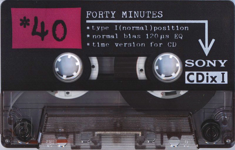 Compact Cassette Sony CDix I 40 "C-40CDX1a" Type I Normal 1992 Japan