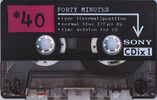 Compact Cassette Sony CDix I 40 "C-40CDX1a" Type I Normal 1992 Japan
