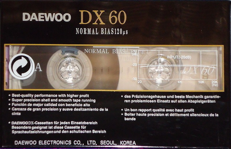 Compact Cassette Daewoo DX 60 Type I Normal South Korea