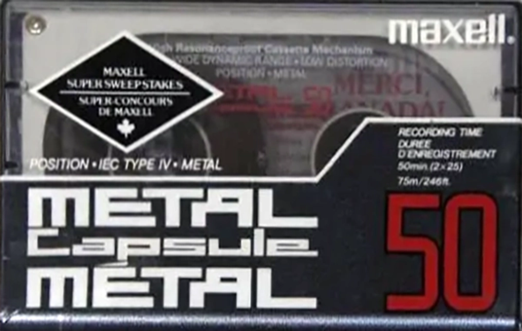 Compact Cassette Maxell Capsule Metal 50 Type IV Metal 1990 North America