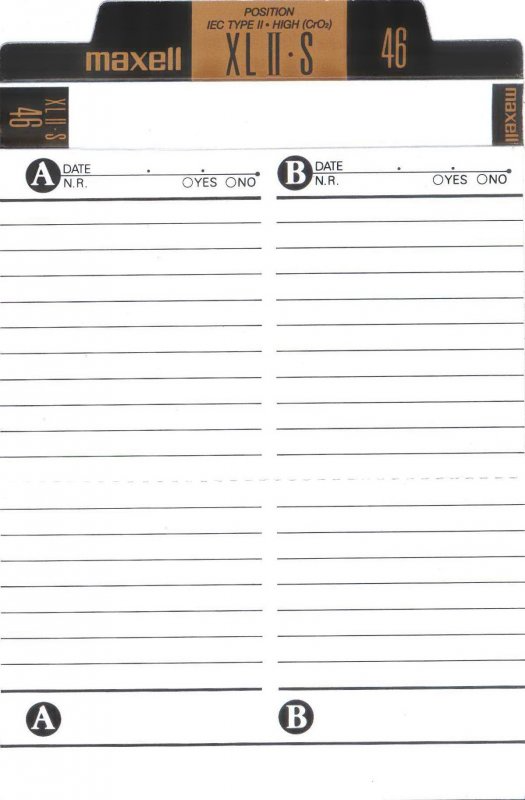 Compact Cassette Maxell XLII-S 46 Type II Chrome 1992 Europe