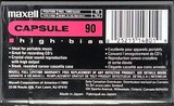Compact Cassette Maxell Capsule 90 Type II Chrome 1992 North America