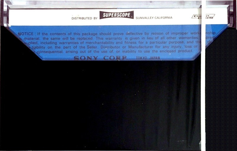 Compact Cassette Sony 120 "High Fidelity" Type I Normal 1971 USA