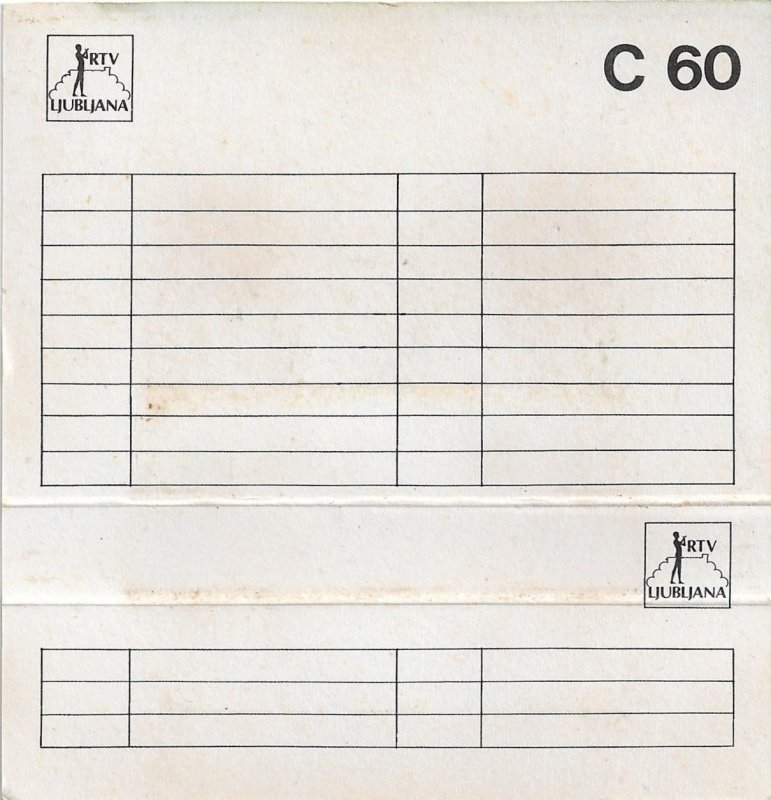 Compact Cassette RTV 60 Type I Normal Yugoslavia