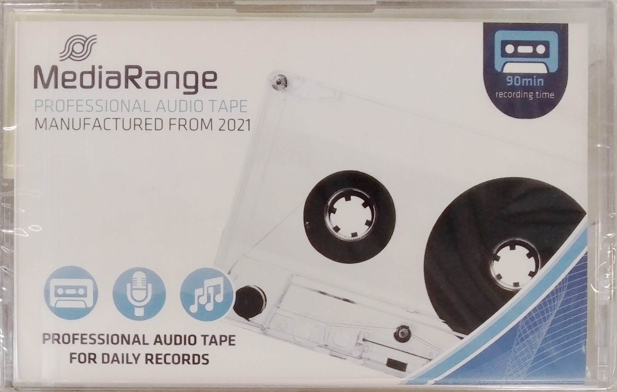 Compact Cassette Mediarange 90 "MRC90" Type I Normal 2021 Europe