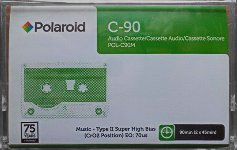 Compact Cassette Polaroid 90 "POL-C90M" Type II Chrome 2013 Worldwide