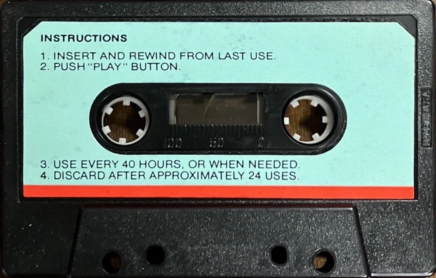 Compact Cassette BASF Cleaning Cassette 1976 USA