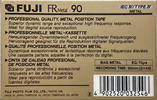 Compact Cassette Fuji FR Metal 90 Type IV Metal 1990 Europe