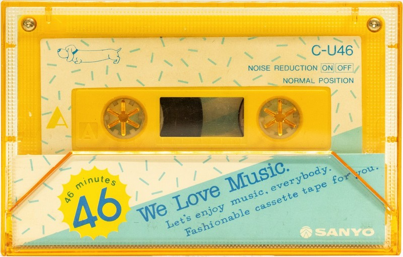Compact Cassette Sanyo We Love Music 46 "Yellow" Type I Normal 1986 Japan