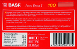 Compact Cassette BASF Ferro Extra I 100 Type I Normal 1988 Europe