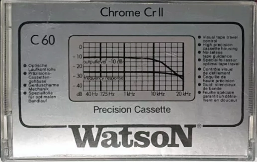 Compact Cassette Watson 60 Type II Chrome 1982 Europe