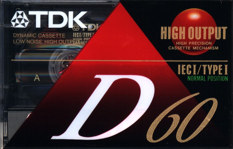 Compact Cassette TDK D 60 Type I Normal 1992 North America