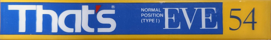 Compact Cassette Thats EVE 54 Type I Normal 1987 Japan