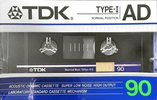 Compact Cassette TDK AD 90 Type I Normal 1986 Australia, Europe