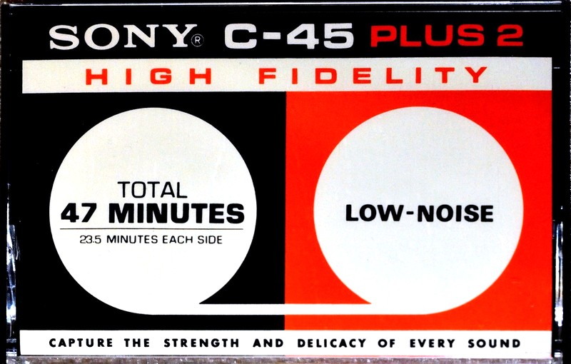 Compact Cassette Sony 45+2 "High Fidelity" Type I Normal 1974 USA