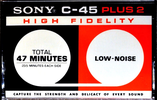Compact Cassette Sony 45+2 "High Fidelity" Type I Normal 1974 USA
