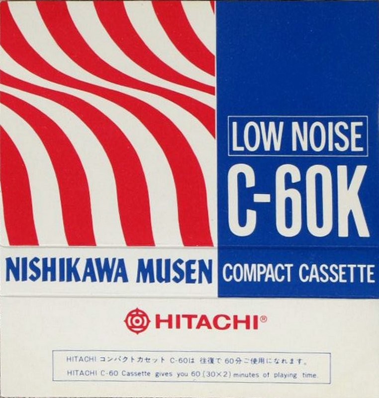 Compact Cassette Hitachi 60 "Nishikawa Musen" Type I Normal Japan