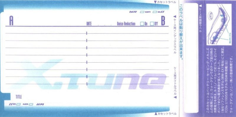 Compact Cassette Sony XII 64 "Xtune C-64X2E" Type II Chrome 1998 Japan