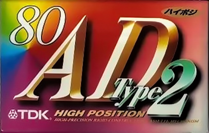 Compact Cassette TDK AD2 80 "AD2-80" Type II Chrome 1995 Japan