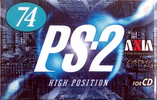 Compact Cassette AXIA PS-II / PS-2 74 "PS2J 74" Type II Chrome 1997 Japan