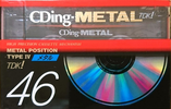 Compact Cassette TDK CDing Metal 46 "CDM-46A" Type IV Metal 1993 Japan