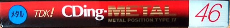 Compact Cassette TDK CDing Metal 46 "CDM-46A" Type IV Metal 1993 Japan