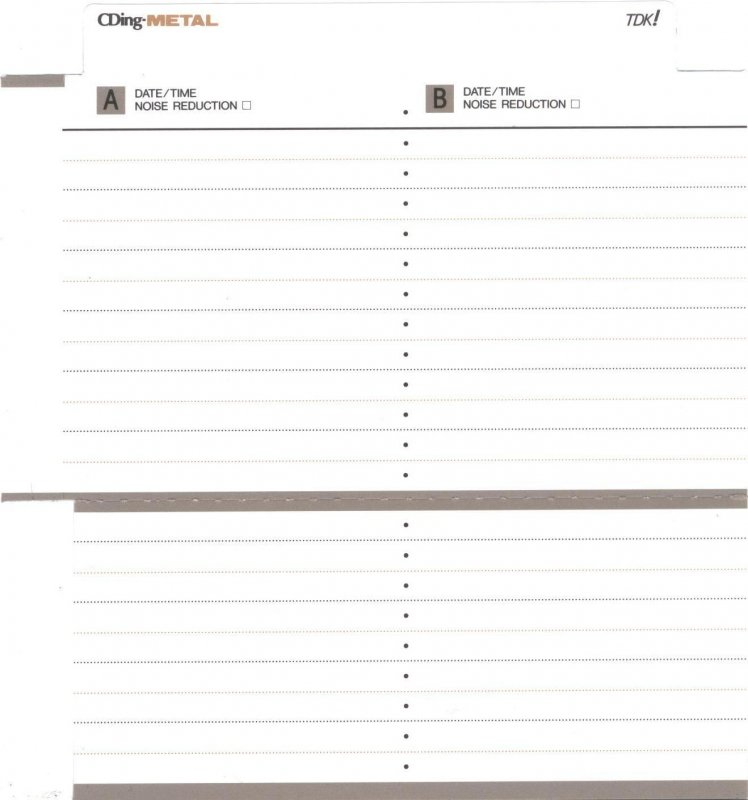 Compact Cassette TDK CDing Metal 46 "CDM-46A" Type IV Metal 1993 Japan