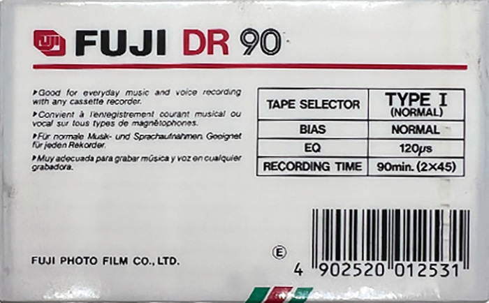 Compact Cassette Fuji DR 90 Type I Normal 1985 Europe