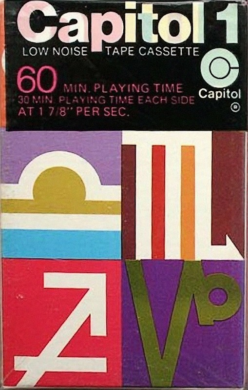 Compact Cassette Capitol 1 Psychedelic Heiroglyphics 60 Type I Normal 1970 USA
