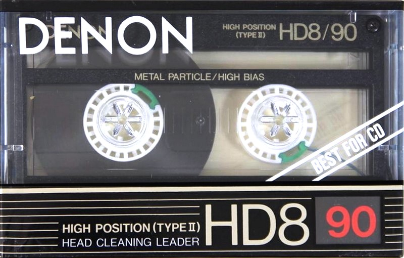 Compact Cassette Denon HD8 90 Type II Chrome 1988 USA
