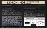 Compact Cassette Denon HD8 90 Type II Chrome 1988 USA