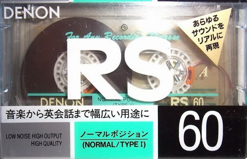 Compact Cassette Denon RS 60 "RS60W" Type I Normal 1991 Japan
