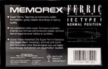 Compact Cassette Memorex dBS-X 60 Type I Normal 1992 UK