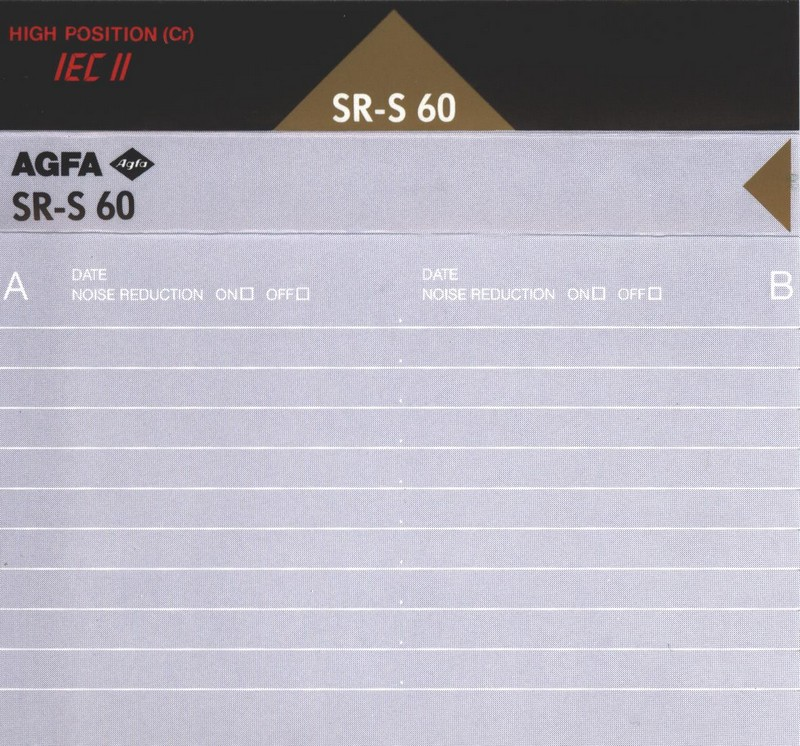 Compact Cassette AGFA SR-S 60 Type II Chrome 1989 Europe