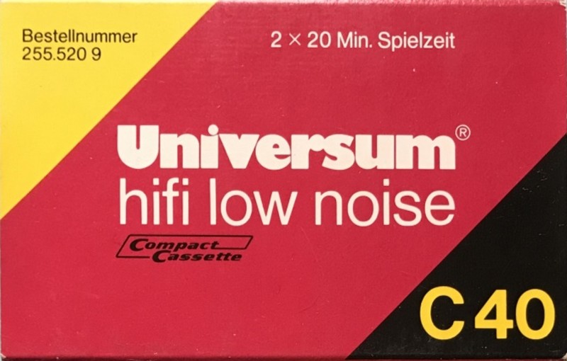 Compact Cassette Universum 40 Type I Normal 1974 Germany