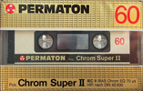 Compact Cassette Permaton Chrom Super II 60 Type II Chrome 1984 Europe
