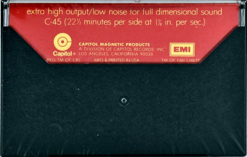 Compact Cassette Capitol The Music Tape 45 Type I Normal 1979 USA