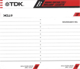 Compact Cassette TDK B 60 Type I Normal 1990