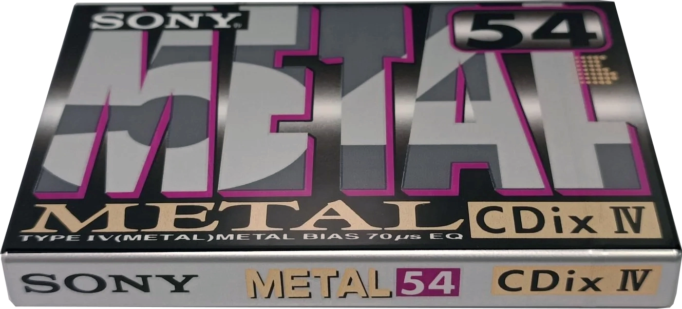 Compact Cassette Sony CDix IV 54 "C-54CDX4A" Type IV Metal 1992 Japan