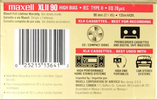 Compact Cassette Maxell XLII 90 Type II Chrome 1997 North America