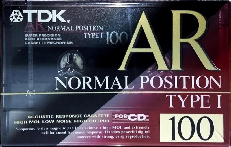 Compact Cassette TDK AR 100 "AR-100R" Type I Normal 1992 Japan