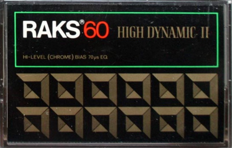 Compact Cassette RAKS High Dynamic II 60 Type II Chrome 1978 Europe
