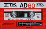 Compact Cassette TTK 60 Type I Normal 1984 Worldwide
