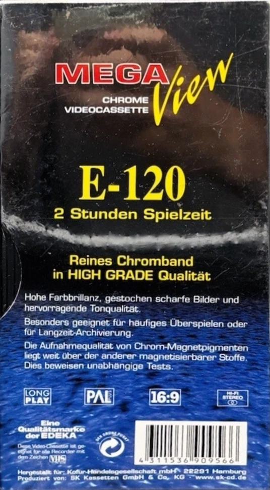 VHS, Video Home System Mega View 120 Type II Chrome 2000 Germany