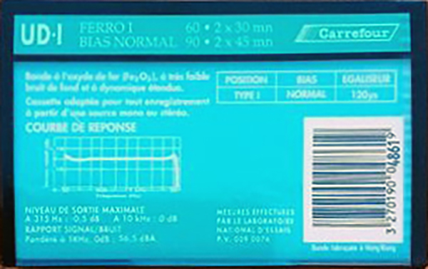 Compact Cassette Carrefour UD I 90 Type I Normal Europe